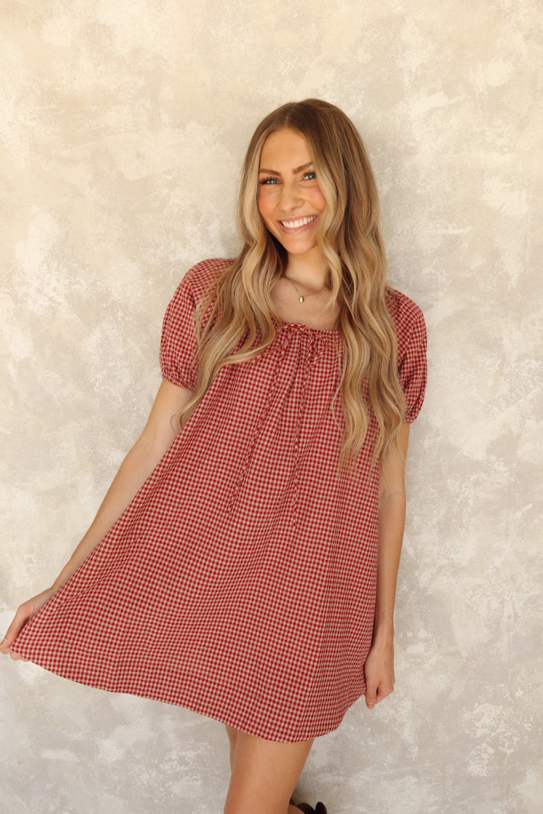 Georgia Gingham Mini Dress