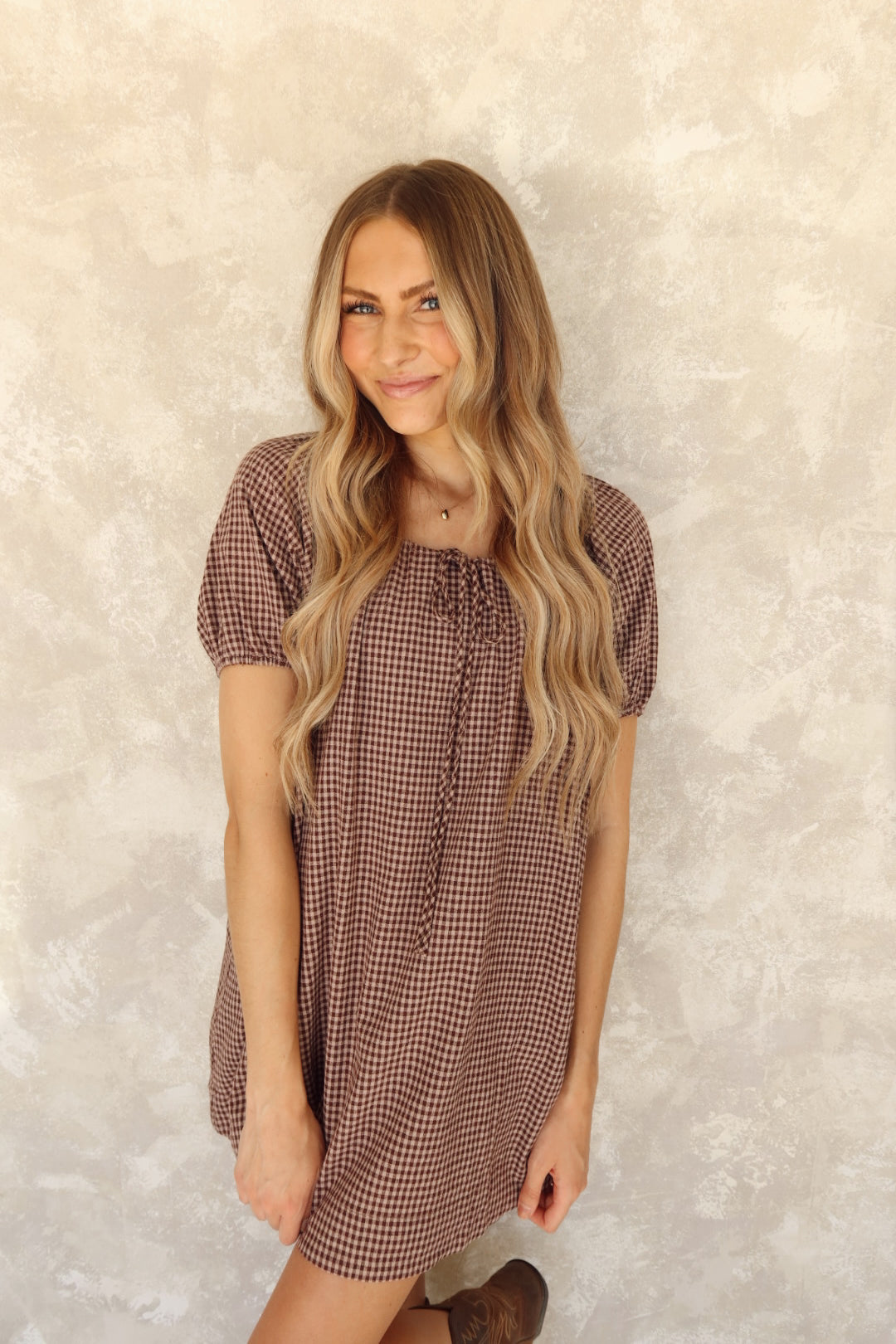 Georgia Gingham Mini Dress