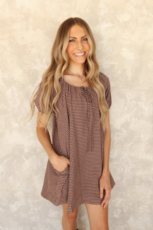 Georgia Gingham Mini Dress
