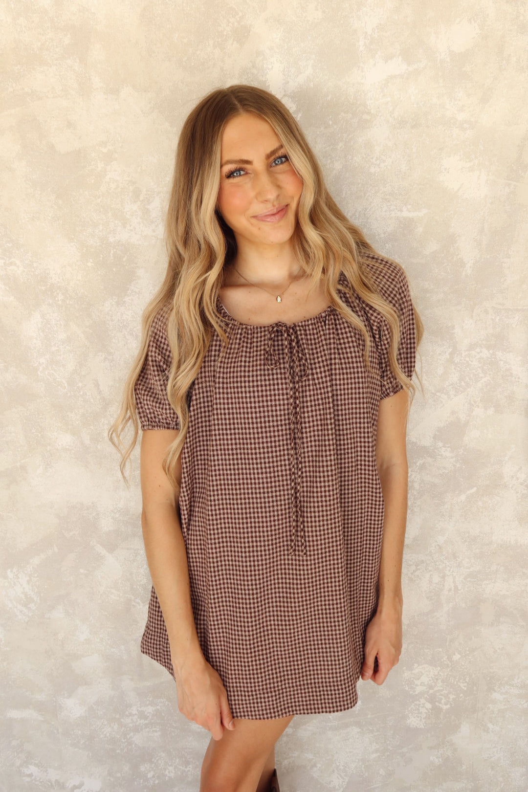 Georgia Gingham Mini Dress