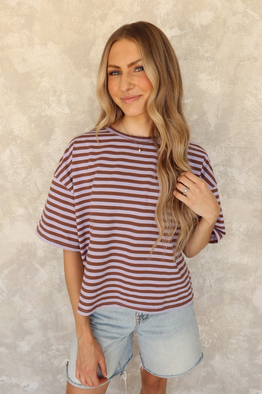 Zuri Striped Boxy Tshirt