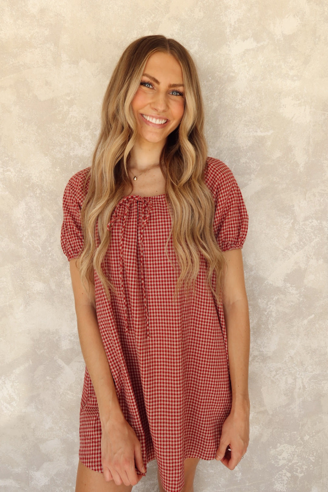 Georgia Gingham Mini Dress