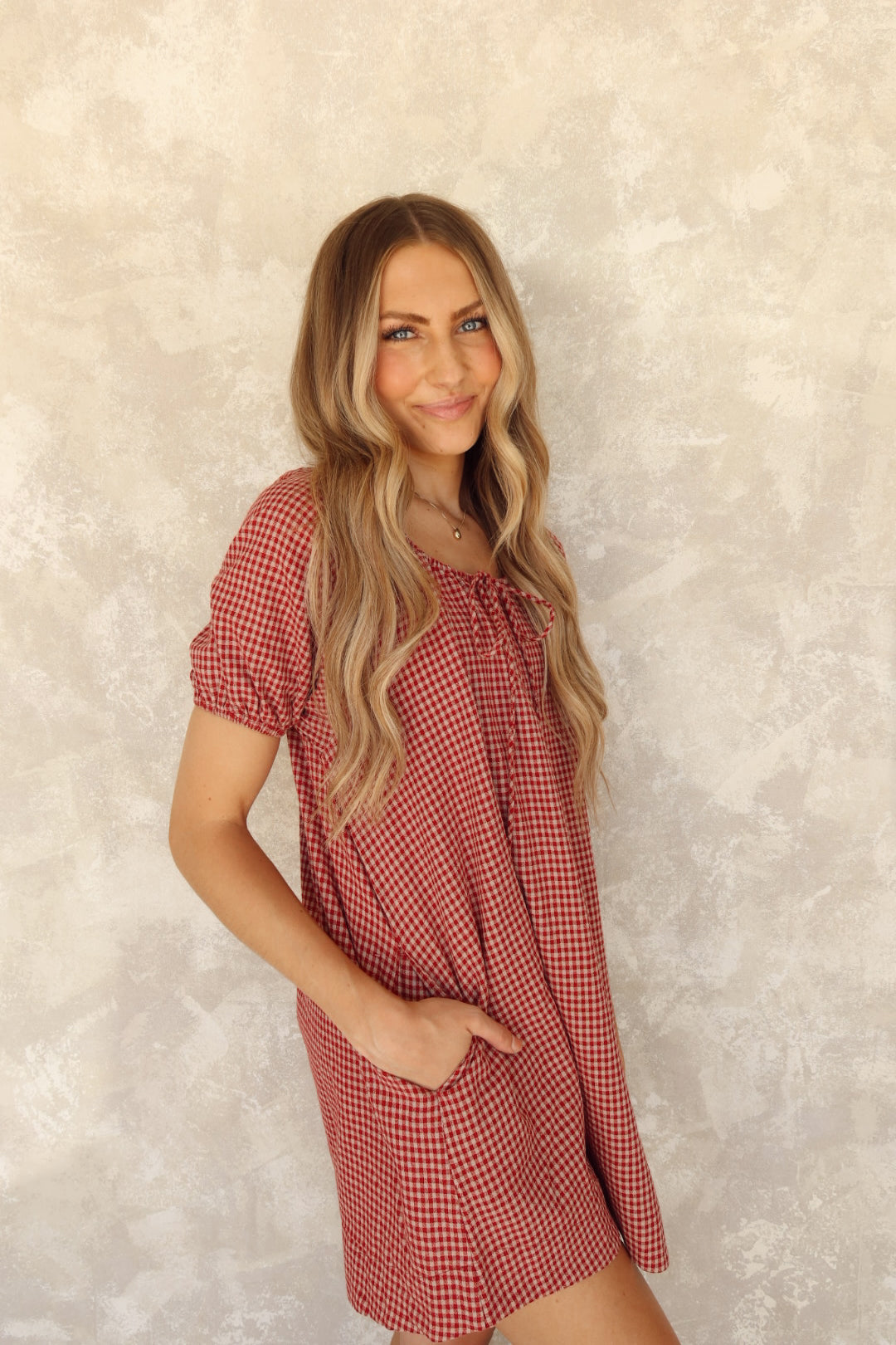 Georgia Gingham Mini Dress