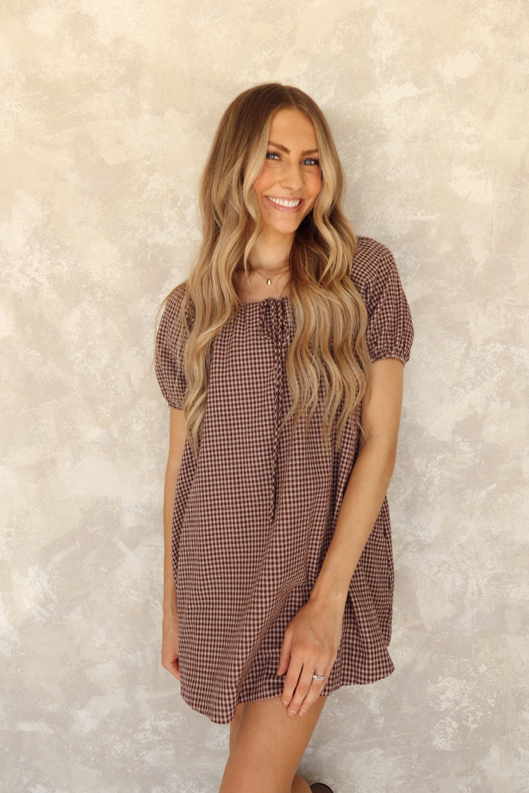 Georgia Gingham Mini Dress