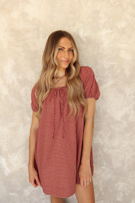 Georgia Gingham Mini Dress